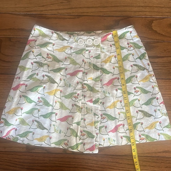 Anthropologie Bow & Arrow Water Lily Pocket Floral Pleated Wrap Skirt Size 6 - Picture 3 of 9